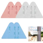 Zawiasy, okucia i inne akcesoria - 6-częściowy stoper do drzwi przesuwnych, blokada okienna zabezpieczająca przed dziećmi, samoprzylepna blokada zabezpieczająca przed dziećmi, blokada - miniaturka - grafika 1