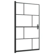 Ścianki i drzwi prysznicowe - vidaXL Kabina prysznicowa ESG 80x140 cm czarna 150749 - miniaturka - grafika 1