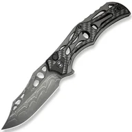Scyzoryki - CIVIVI Szary Aluminium z Nakładką z Włókna Węglowego na Czarnym Uchwyt G10 Ostrze Damasceńskie - miniaturka - grafika 1
