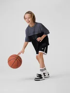 Koszulki dla chłopców - 4F Koszulka sportowa szybkoschnąca chłopięca - czarna 158/164 (12-14 lat) - miniaturka - grafika 1