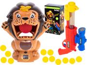 Zabawki zręcznościowe - Gra strzelanie do lwa zestaw z pistoletem i kulkami - miniaturka - grafika 1