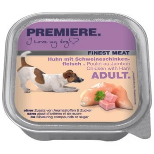 PREMIERE Finest Meat Adult Kurczak z szynką 10x150 g - Mokra karma dla psów - miniaturka - grafika 1