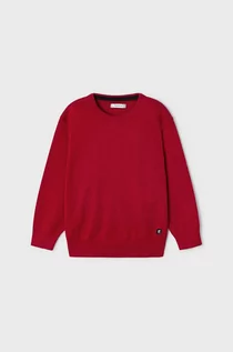 Swetry dla chłopców - Mayoral sweter bawełniany dziecięcy kolor czerwony lekki - grafika 1