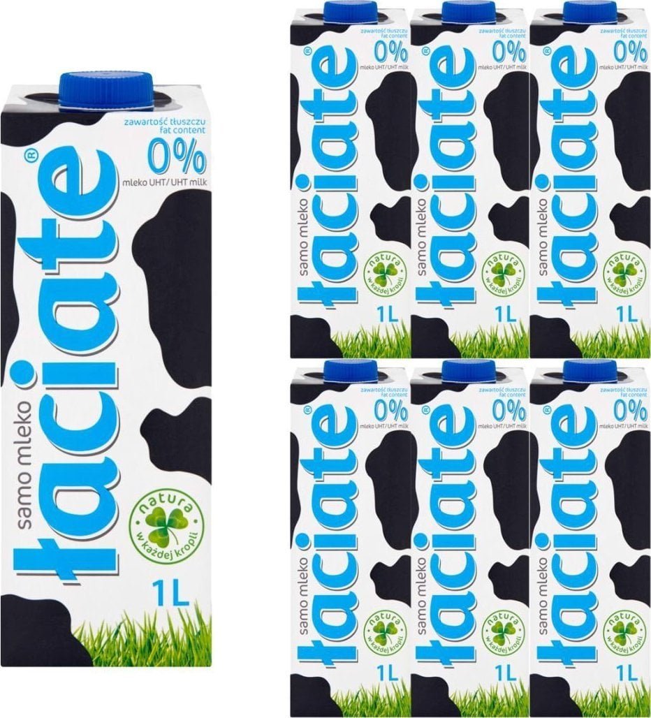 Łaciate Łaciate Mleko o zawartości tłuszczu 0% 1L x 12 sztuk