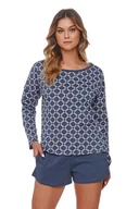 Piżamy damskie - Piżama damska Doctor Nap niebieska XL - miniaturka - grafika 1