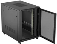 Szafy rack - SZAFA INSTALACYJNA RACK STOJĄCA 19" 22U 800X1200 CZARNA DRZWI PERFOROWANE LANBERG FLAT PACK - miniaturka - grafika 1