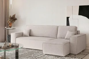 Sofa w kształcie L BEST narożnik tkanina Neve beżowy prawy - Narożniki - miniaturka - grafika 1