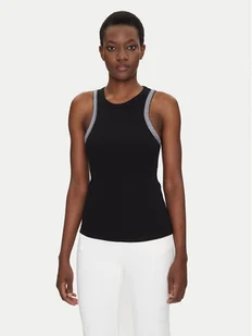 Fracomina Top FS25ST2009J401R9 Czarny Slim Fit - Koszulki i topy damskie - miniaturka - grafika 1