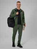 Spodnie sportowe męskie - 4F Spodnie treningowe szybkoschnące męskie - khaki XXL - miniaturka - grafika 1