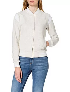 Urban Classics Damska kurtka dresowa Ladies Inset College, jasnoszary/biały, XL - Kurtki damskie - miniaturka - grafika 1