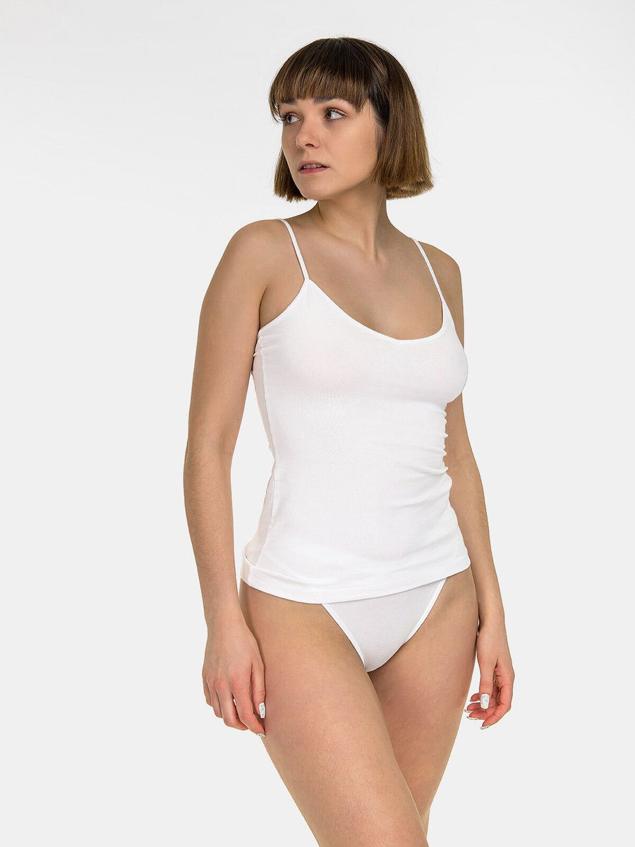 Top na ramiączkach biały M