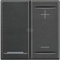 Wyłączniki światła i elektryczne - Legrand AXOLUTE Ściemnaicz przyciskowy 3-400W 2 moduły antracyt HS4411 HS4411 - miniaturka - grafika 1
