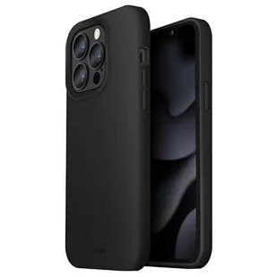 UNIQ etui Lino iPhone 13 Pro Max 6,7" czarny/ink black - Etui i futerały do telefonów - miniaturka - grafika 1