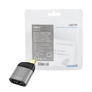 LogiLink USB 3.2 USB-C M - Displayport F 8K CUA0204 - Adaptery i przejściówki - miniaturka - grafika 1