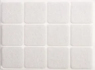 Meble modułowe i akcesoria - Vorel Podkładki filcowe 28x28 mm białe 12 sztuk 74843 - miniaturka - grafika 1