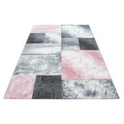 Dywany - Dywan nowoczesny Hawaii Kwadraty różowo-szare 140 cm x 200 cm - miniaturka - grafika 1