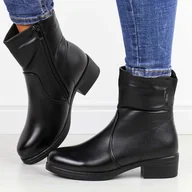 Botki damskie - Czarne wysokie botki damskie Vinceza 85152 - miniaturka - grafika 1