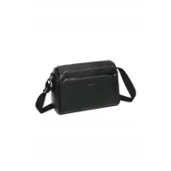 Torebki damskie - Modna Praktyczna Torebka Damska Listonoszka Czarna LUIGISANTO - miniaturka - grafika 1