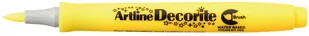Artline SHACHIHATA Marker permanentny z końcówką pędzelkową Decorite BRUSH AR-035 yellow 9558 - Markery permanentne - miniaturka - grafika 1