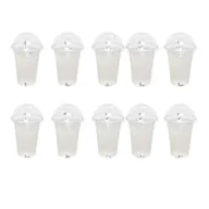 Herbata - 100 sztuk 500 ml Jednorazowe przezroczyste plastikowe kubki z pokrywkami kopuły z otworem Comptiable With Tea Sok owocowy Herbata mleczna z pokrywkami - miniaturka - grafika 1