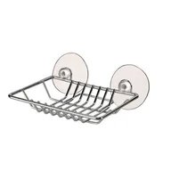 Mydelniczki i dozowniki mydła - Mydelniczka z przyssawkami srebrna - miniaturka - grafika 1