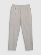 Spodnie męskie - Męskie spodnie casual 4F 4FWSS25TTROM0998 - szare - miniaturka - grafika 1