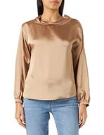 Bluzy damskie - Sisley Damska bluza 52ADLQ02J Blouse, beżowy 1K3, S - miniaturka - grafika 1