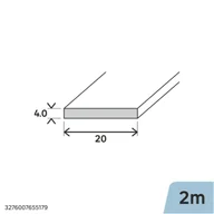Inne materiały budowlane - Standers Płaskownik stalowy walcowany 20x4x2000 mm - miniaturka - grafika 1