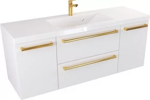 Szafka z Umywalką ATHOS 120 cm D MAT - Uchwyt Złoty - Szafki łazienkowe - miniaturka - grafika 1