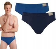 Majtki męskie - Majtki męskie 2 KOLORY SLIPY 2 SZTUKI Sloggi men GO Natural Brief C2P XXL - miniaturka - grafika 1