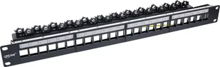 InLine InLine® Patch panel 24-way, Keystone empty panel Patch panel, 19", 1U, black RAL9005 - Patchcordy - miniaturka - grafika 1