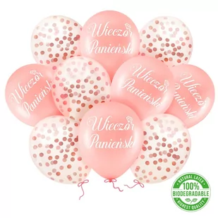 Balony Eko Różowe Z Konfetti Na Wieczór Panieński - Wieczór panieński i kawalerski - miniaturka - grafika 1