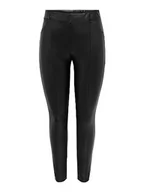 Legginsy - ONLY Damskie legginsy Onljessie Faux Leather OTW Noos, czarny, XXS - miniaturka - grafika 1
