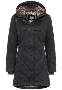 camel active Damski długi płaszcz z włókna węglowego, ciemnozielony, 42 - Płaszcze damskie - miniaturka - grafika 1