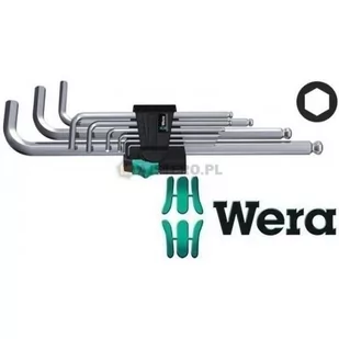 Wera Klucze imbus trzpieniowy długie z kulką, chromowane 950 PKL/9 SM N i 950 (5022087001) - Klucze i nasadki - miniaturka - grafika 1