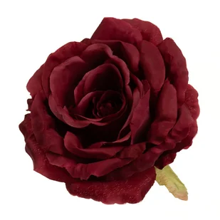 Róża wyrobowa premium 13cm O259-018 RD12 sztuczna główka róży czerwień - Sztuczne kwiaty - miniaturka - grafika 1