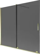 Parawany nawannowe - Mexen Velar parawan nawannowy 2-skrzydłowy rozsuwany 180 x 150 cm, grafit, złoty - 896-180-000-41-50 - miniaturka - grafika 1