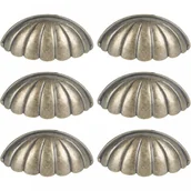 Zawiasy, okucia i inne akcesoria - Uchwyty meblowe - do szuflad, szafek - żelazo - 6 sztuk - brąz - miniaturka - grafika 1