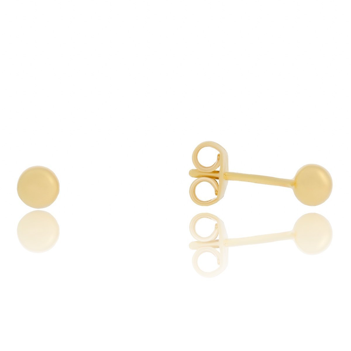 Złote kolczyki małe kuleczki na sztyft 4mm pr. 333