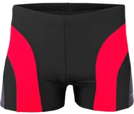 Kąpielówki męskie - Spodenki kąpielowe kąpielówki męskie Crowell Sykes kol.01 czarno-czerwono-szare-4XL - miniaturka - grafika 1