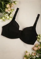 Biustonosze - Czarny Klasyczny Biustonosz z Regulowanymi Ramiączkami Jaymes - miniaturka - grafika 1