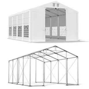 Namiot Imprezowy Całoroczny 4x8x4 Biały WINTER PLUS ISD - Pawilony ogrodowe - miniaturka - grafika 1