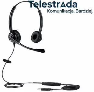 TELESTRADA Platora Pro-D USB słuchawka z mikrofonem do komputera (złącze USB-A) - Akcesoria do telefonów stacjonarnych - miniaturka - grafika 1