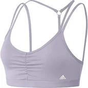 Biustonosze - adidas Yoga Essentials Średnie wsparcie sportowe stanik, Silver Dawn, XS - miniaturka - grafika 1