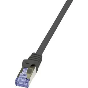 LogiLink Kabel sieciowy CQ3093S CAT 6A S/FTP AWG 26/7 RJ45 10 m Czarny - Patchcordy - miniaturka - grafika 1