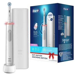 Braun Oral-B szczoteczka elektryczna PRO3 3500 White Sensi UltraThin + Etui /OUTLET/  - uszkodzone/wgniecione opakowanie zewnętrzne (pudełko) - AGD OUTLET - miniaturka - grafika 2