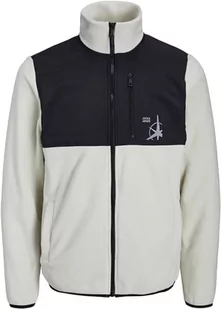 JACK & JONES Męska bluza JCOFILO Polarfleece Sweat Zip HIGH SN, Moonbeam, XXL, Moonbeam, XXL - Bluzy męskie - miniaturka - grafika 1