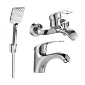 Baterie umywalkowe - Mexen Fabia R62 zestaw wannowy, chrom - miniaturka - grafika 1