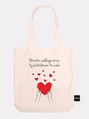 Torby i wózki na zakupy - Wielkie Serce / Torba Bawełniana / Ecru - miniaturka - grafika 1
