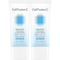 Kremy do twarzy z filtrem - Cell Fusion C Aquatica Cooling Sunscreen, Krem z filtrem chłodząco-nawilżający SPF50+/PA++++, 2x35ml - miniaturka - grafika 1